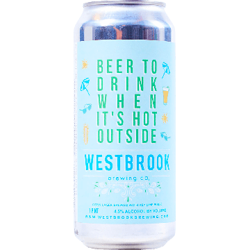 WESTBROOK A BEER TO DRINK WHEN IT'S HOT OUTSIDE LAGER 4PK