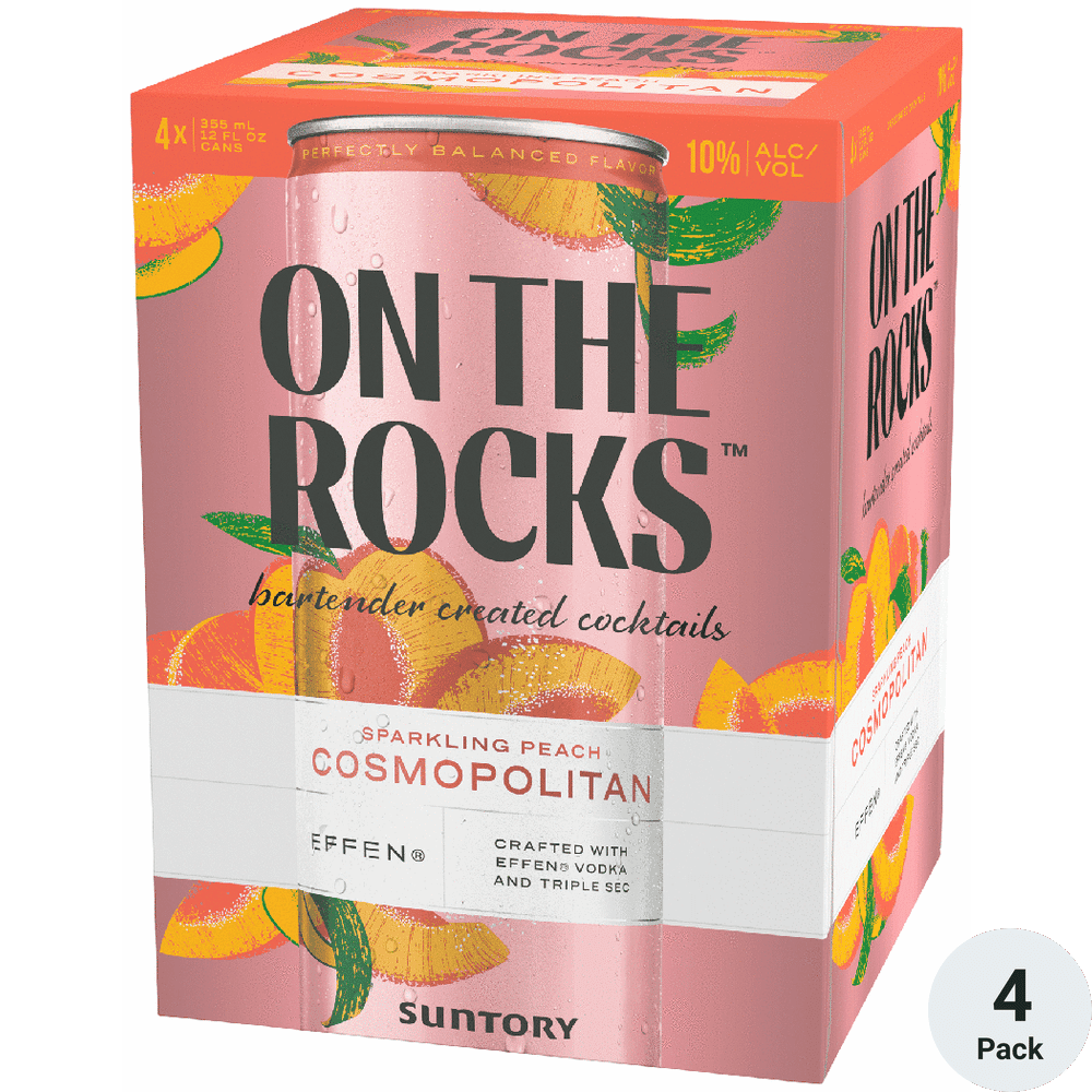 ON THE ROCK PEACH COSMO 4PK CANS